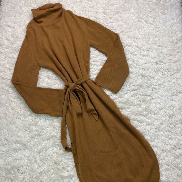 Nanushka CANAAN Cashmere-blend Turtleneck Dress Camel - Picture 6 of 12